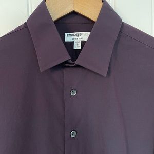 Express 1MX dress shirt; Small; Extra-Slim fit; Purple